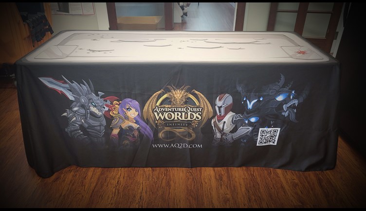 Tablecloth for PAX AQWorlds Infinity