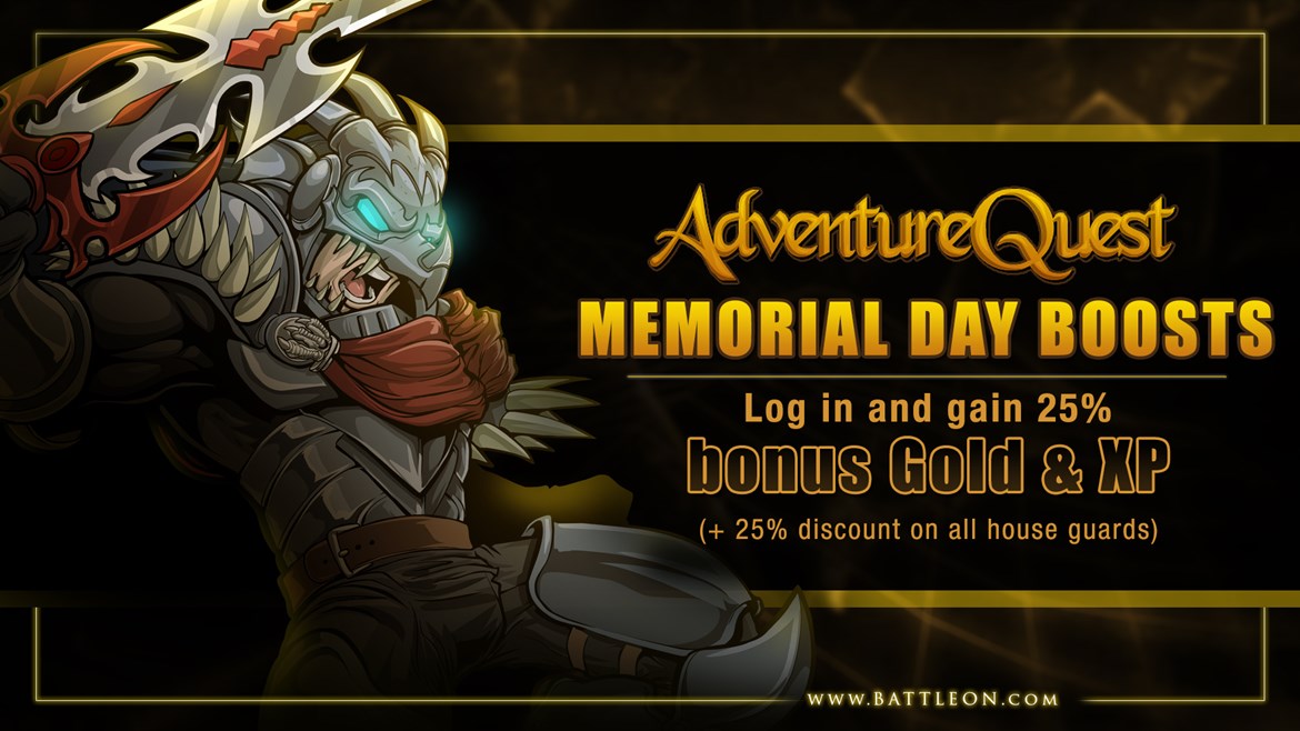 Memorial Holiday Might: 25% Off House Guards + Gold & XP Boost!