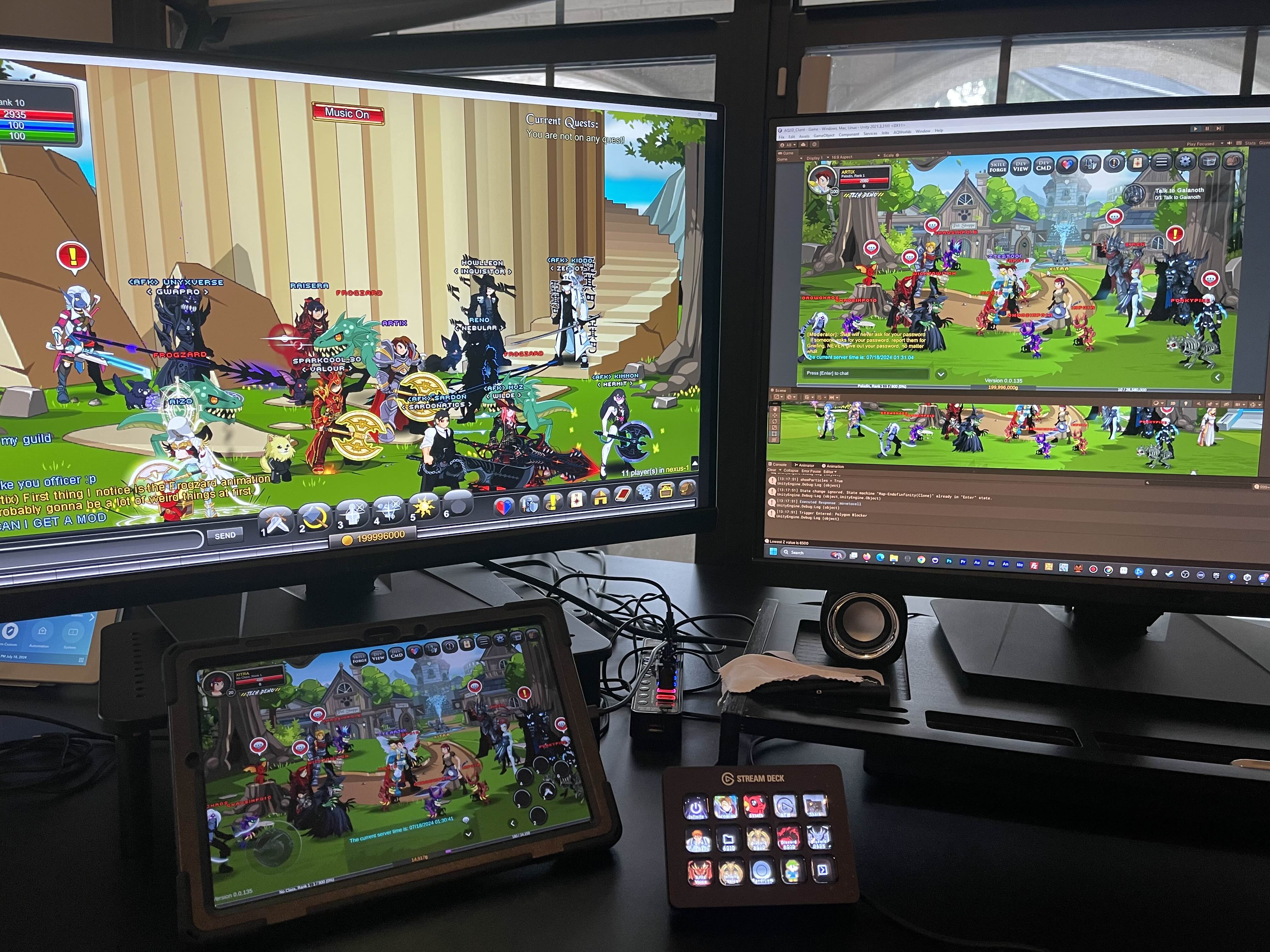 AQWorlds Infinity runnong on Android