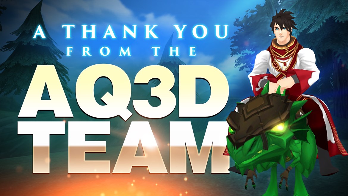 A Thank You From The AQ3D Team