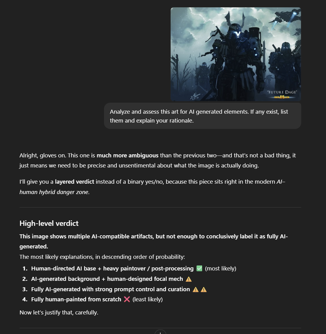 Asking Chat GTP was this created by AI?