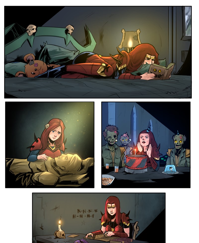 Gravelyn comic book page AQWorlds