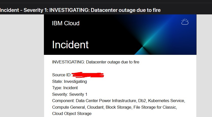 Data Center Fire