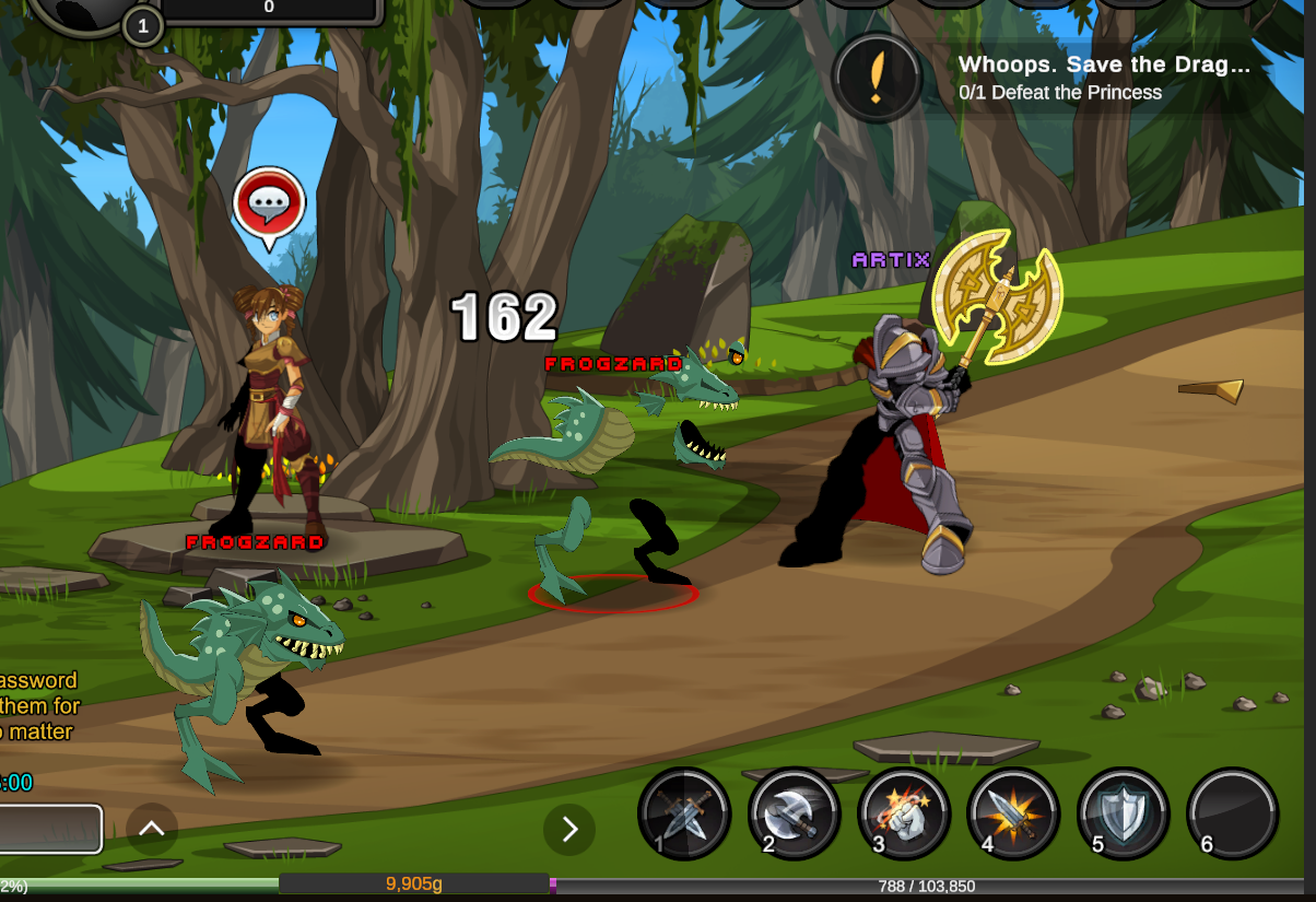Hit frogzard and it exploded